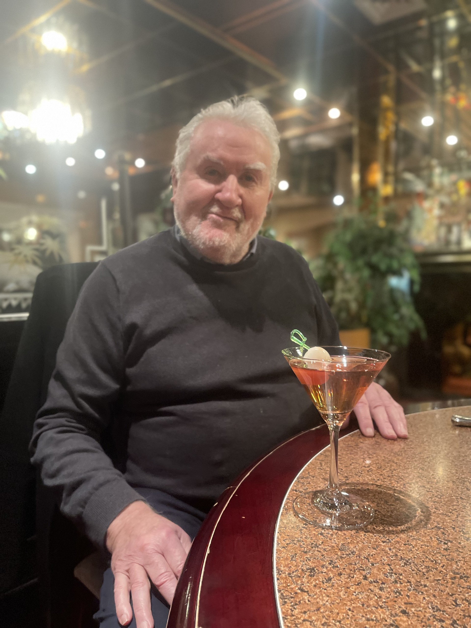 Ivan Dhooge geniet van een lekkere cocktail, helaas geen Pornstar Martini